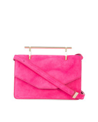 Ярко-розовая замшевая сумка через плечо от M2Malletier