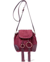 Ярко-розовая замшевая сумка через плечо от See by Chloe