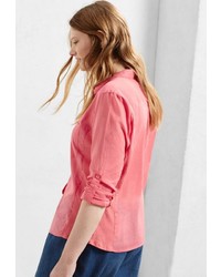 Женская ярко-розовая классическая рубашка от Violeta BY MANGO