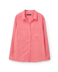 Женская ярко-розовая классическая рубашка от Violeta BY MANGO