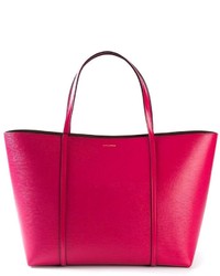 Ярко-розовая кожаная большая сумка от Dolce & Gabbana