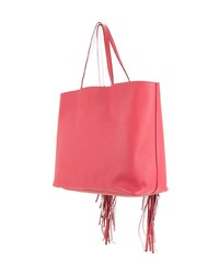 Ярко-розовая кожаная большая сумка от Sara Battaglia