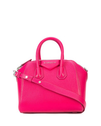 Ярко-розовая кожаная большая сумка от Givenchy