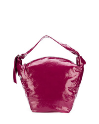 Ярко-розовая кожаная большая сумка от Isabel Marant