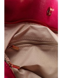 Ярко-розовая кожаная большая сумка от Johnny