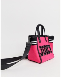 Ярко-розовая кожаная большая сумка от Juicy Couture
