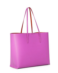 Ярко-розовая кожаная большая сумка от Versace