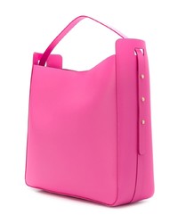 Ярко-розовая кожаная большая сумка от Wandler