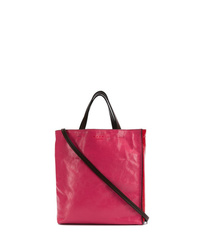 Мужская ярко-розовая кожаная большая сумка от Marni