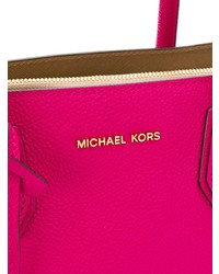 Ярко-розовая кожаная большая сумка от MICHAEL Michael Kors