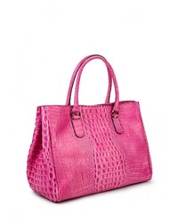 Ярко-розовая кожаная большая сумка от Moronero