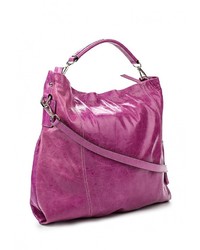 Ярко-розовая кожаная большая сумка от Moronero