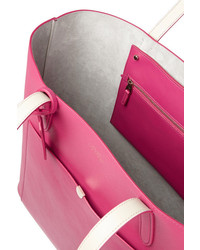 Ярко-розовая кожаная большая сумка от Smythson