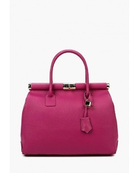Ярко-розовая кожаная большая сумка от Roberta Rossi