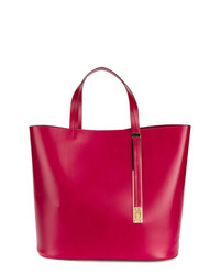 Ярко-розовая кожаная большая сумка от Sophie Hulme
