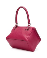 Ярко-розовая кожаная большая сумка от Givenchy