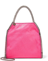 Ярко-розовая кожаная большая сумка от Stella McCartney