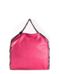 Ярко-розовая кожаная большая сумка от Stella McCartney