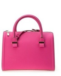 Ярко-розовая кожаная большая сумка от Victoria Beckham