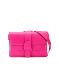 Ярко-розовая кожаная поясная сумка от Senreve