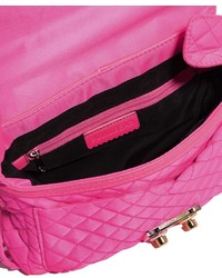 Ярко-розовая кожаная стеганая сумка через плечо от Pull&Bear