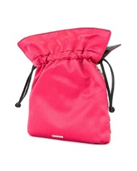 Ярко-розовая кожаная сумка-мешок от Les Petits Joueurs