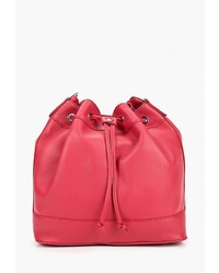 Ярко-розовая кожаная сумка-мешок от D.Angeny