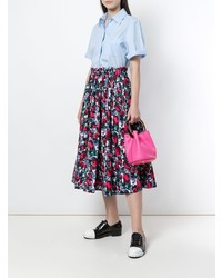 Ярко-розовая кожаная сумка-мешок от Marni