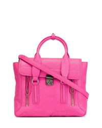 Ярко-розовая кожаная сумка-саквояж от 3.1 Phillip Lim