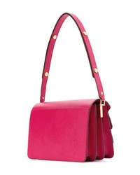 Ярко-розовая кожаная сумка-саквояж от Marni