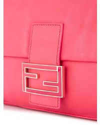 Ярко-розовая кожаная сумка-саквояж от Fendi Vintage
