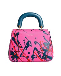 Ярко-розовая кожаная сумка-саквояж от Burberry