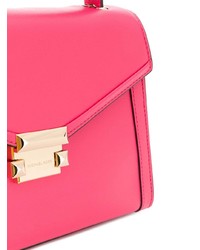 Ярко-розовая кожаная сумка-саквояж от MICHAEL Michael Kors