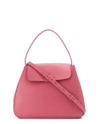 Ярко-розовая кожаная сумка-саквояж от Nico Giani