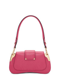 Ярко-розовая кожаная сумка-саквояж от Prada