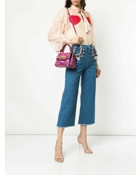 Ярко-розовая кожаная сумка-саквояж от Dolce & Gabbana