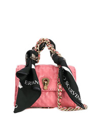 Ярко-розовая кожаная сумка через плечо с украшением от Ermanno Scervino