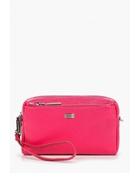 Ярко-розовая кожаная сумка через плечо от Fabretti