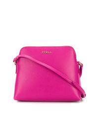 Ярко-розовая кожаная сумка через плечо от Furla