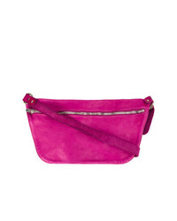 Ярко-розовая кожаная сумка через плечо от Guidi