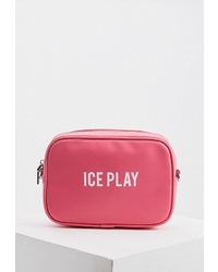 Ярко-розовая кожаная сумка через плечо от Ice Play