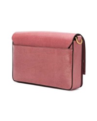 Ярко-розовая кожаная сумка через плечо от Tory Burch