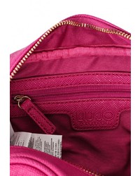 Ярко-розовая кожаная сумка через плечо от Liu Jo