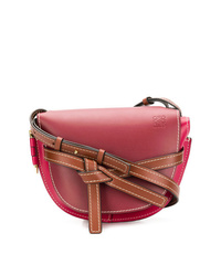Ярко-розовая кожаная сумка через плечо от Loewe