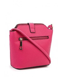 Ярко-розовая кожаная сумка через плечо от Paolo