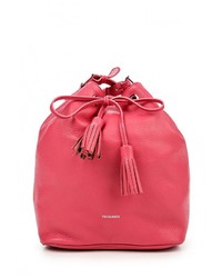 Ярко-розовая кожаная сумка через плечо от Tru Trussardi