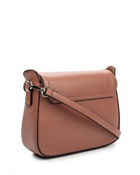 Ярко-розовая кожаная сумка через плечо от Vitacci