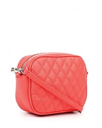 Ярко-розовая кожаная сумка через плечо от Vitacci