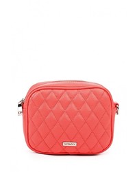 Ярко-розовая кожаная сумка через плечо от Vitacci