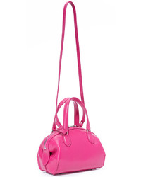 Женская ярко-розовая кожаная сумка от Rochas